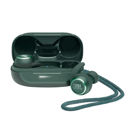 JBL Reflect Mini NC - Green - Waterproof true wireless Noise Cancelling sport earbuds - Hero